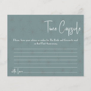 Time Capsule Advice Couple Bridal Shower Card Flye