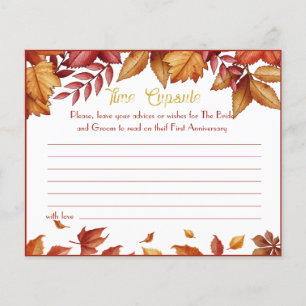 Time Capsule Advice Couple Bridal Shower Card Flye