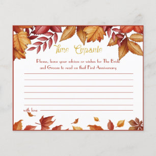 Time Capsule Advice Couple Bridal Shower Card Flye