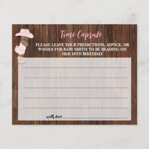 Time Capsule Advice for Baby Cowgirl Shower Card