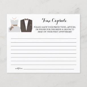 Time Capsule Advice for Couple Bridal Shower card