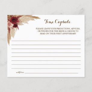 Time Capsule Advice for Couple Bridal Shower card