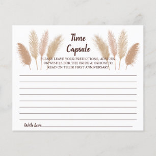 Time Capsule Advice for Couple Bridal Shower Card