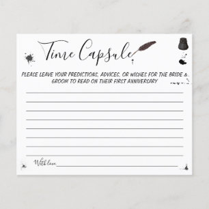 Time Capsule Advice for Couple Bridal Shower card