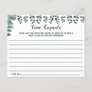 Time Capsule Advice for Couple Bridal Shower card