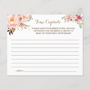Time Capsule Advice for Couple Bridal Shower Card