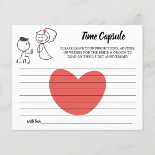 Time Capsule Advice for Couple Bridal Shower card