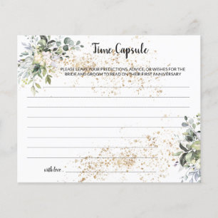 Time Capsule Advice HerbL Bridal Shower Card