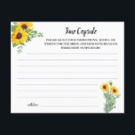 Time Capsule Advice Sunflowers Bridal Shower Card<br><div class="desc">Sunflowers Greenery Bridal Shower Design. For additional customisation (change other wording,  font colour,  font style),  click on personalise,  scroll down and click on the link "click to customise further". ~ Check collection for matching games,  invitations,  signs,  and more ~</div>