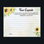 Time Capsule Advice Sunflowers Bridal Shower Card<br><div class="desc">Time Capsule Advice Sunflowers Bridal Shower Card. For additional customisation (change other wording,  font colour,  font style),  click on personalise,  scroll down and click on the link "click to customise further". ~ Check collection for matching games,  invitations,  signs,  and more ~</div>
