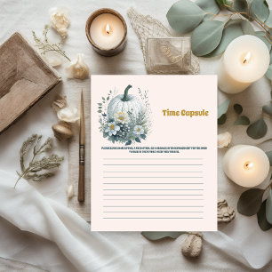 Time capsule baby shower game
