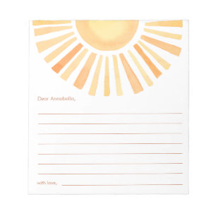 Time capsule Boho sunshine sun yellow orange Notepad