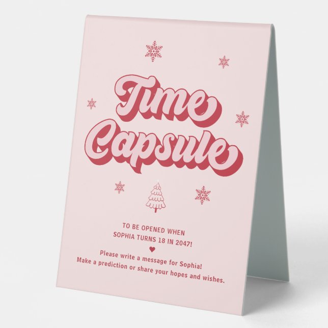 Time Capsule Christmas Baby Shower Game (Front)