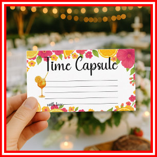 Time Capsule Love at First Spritz Bridal Shower Enclosure Card