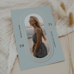 Time Capsule   Modern Foil Graduation Announcement