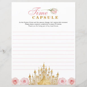 Time Capsule Royal Princess Birthday Party Game