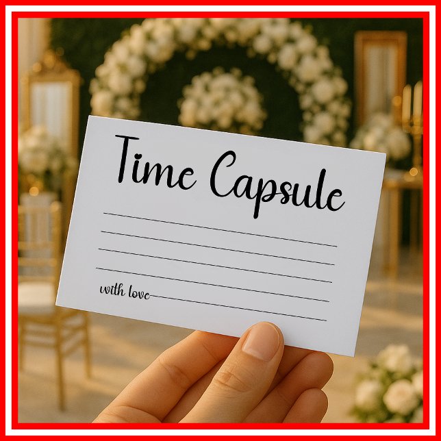 Time Capsule Wedding Bridal Shower Enclosure Card (Creator Uploaded)