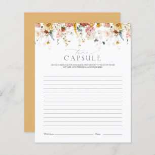 Time Capsule Yellow Wildflower Bridal Shower Game