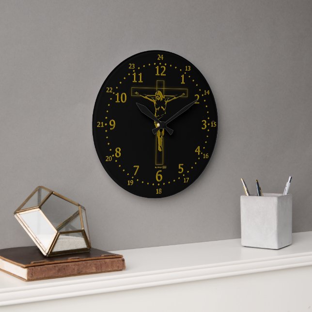 Time Crucifix Large Clock (Office)