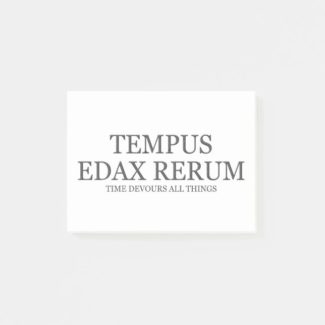 Time Devours All Things - Dark Post-it Notes (Front)