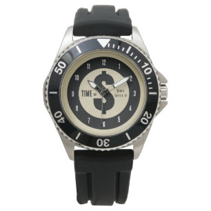 Time = $ Don’t Waste It Vintage Olive Watch