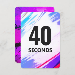 Time Fitness Card with Purple Backing