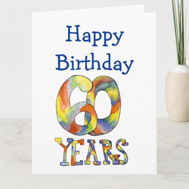 Time Flies 60th Birthday Big Card (Front)