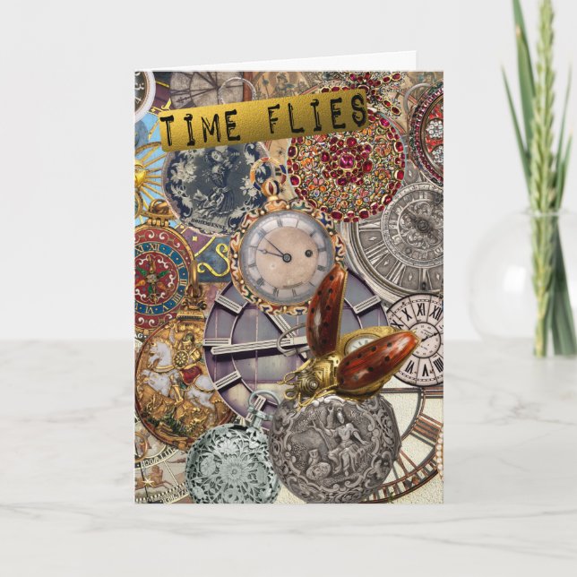 Time Flies Birthday Card (Front)