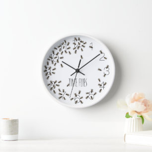 Time Flies Funny Fly Bug Pest Bugs Zombie Clock