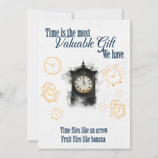 Time flies like an arrow fruit flies like banana holiday card