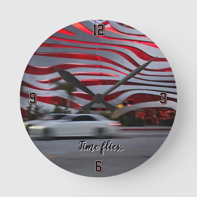 Time flies modern unique design wall clock (Front)
