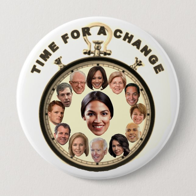 Time for a Change! 10 Cm Round Badge (Front)