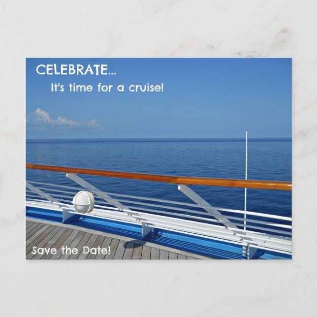 Time for a cruise...Save the Date Announcement Postcard (Front)