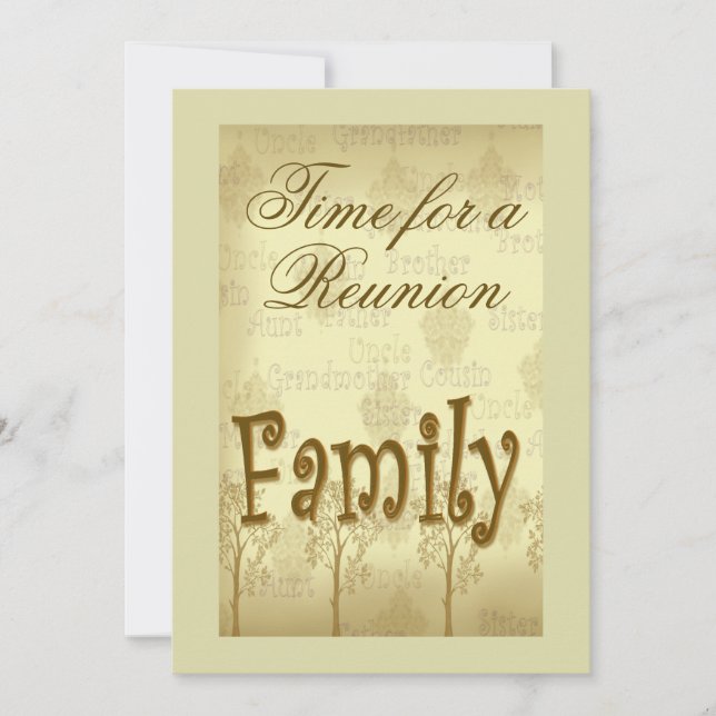 Time for a Family Reunion Invitation (Front)