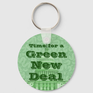 Time For a Green New Deal Key Ring