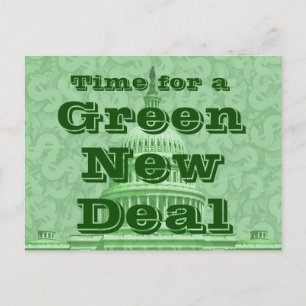 Time For a Green New Deal Postcard