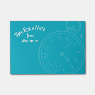 "Time for a note" personalised post-it note