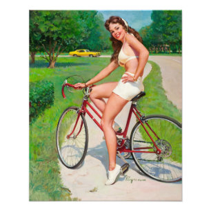 Time for a Ride - Retro Pin-up Girl Photo Print