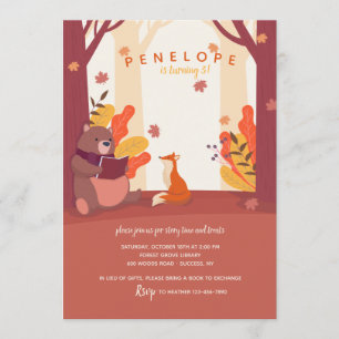 Time for a Story Birthday Party Invitation