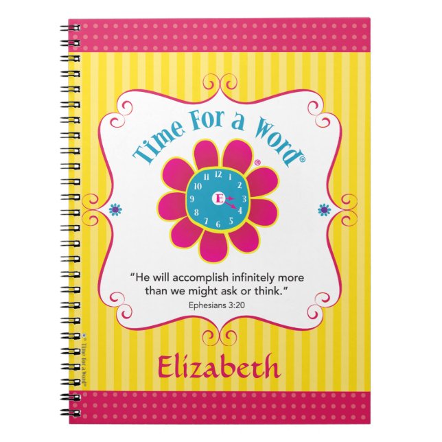 "Time for a Word®" personalised notebook (Front)
