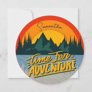 Time for adventure   camping   travel  holiday card