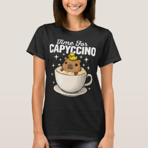 Time For Capyccino Funny Capybara T-Shirt
