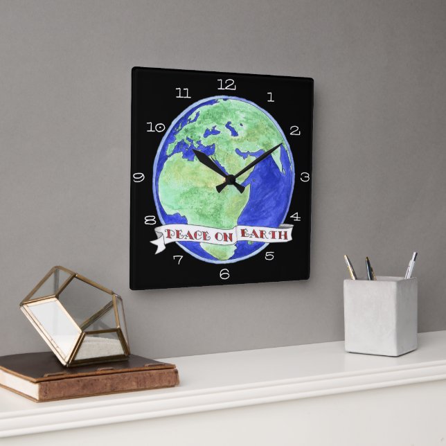 Time for Change Peace on Earth Clock (Office)