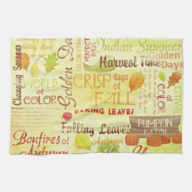 Time for Fall Kitchen Towels (Horizontal)
