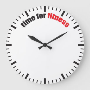 Time For Fitness - Gym Motivation Large Clock