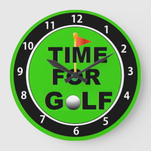 Time for Golf Large Clock