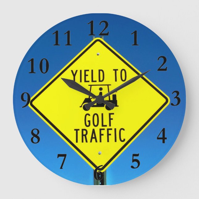 Time For Golf! Large Clock (Front)