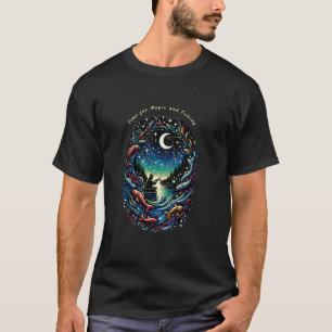 Time for magic and fishing stars moon water T-Shirt