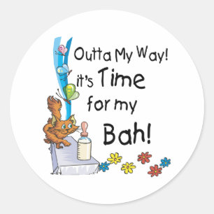 Time for My Bah Classic Round Sticker