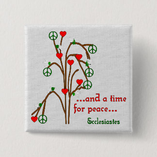 Time For Peace 15 Cm Square Badge